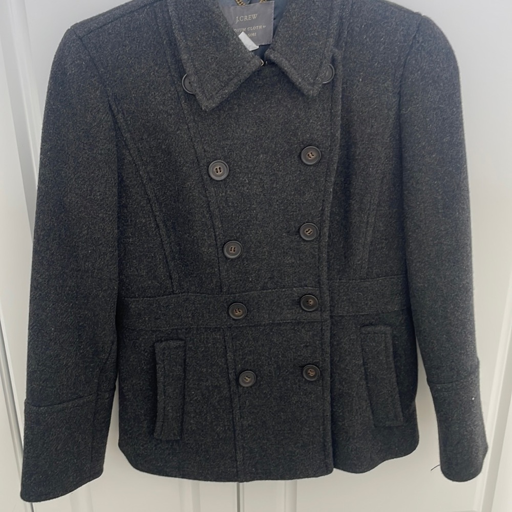 JCrew stadium cloth short pea coat